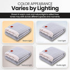 Gold Case Throw Blanket for Bed – 100% Recycled Turkish Cotton Bed Blanket – Decorative Throw Cotton Blankets for Living Room & Bedroom – Woven Twin Blankets - 71x90 - Grey