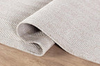 CAMILSON Easy Jute Rug 4x6, Indoor Outdoor Off-White Color Fiber Area Rugs for Living Room Patio and Kitchen Rug Herringbone Seagrass Woven Design Easy-Cleaning Washable Outside Carpet Alfombras 4 x 6