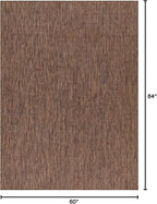 Washable Indoor Outdoor Rug Weather Resistant Carpet Modern Solid for Porch Deck Balcony Backyard Patio Rug 5x7 Gold Brown