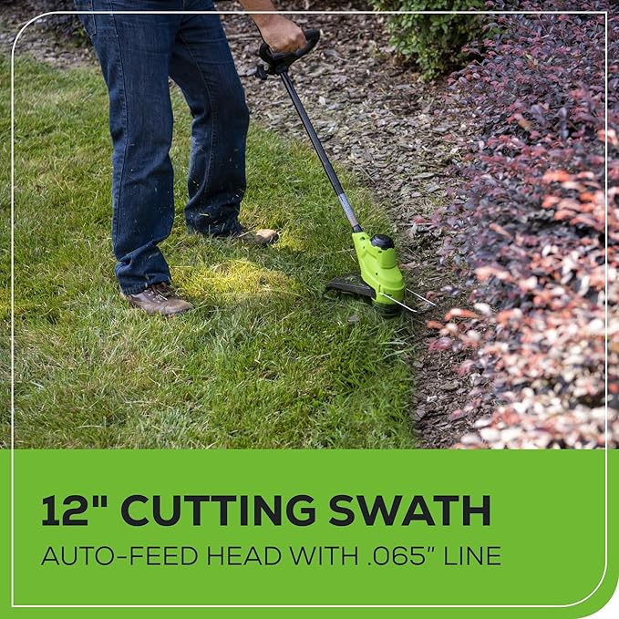 Greenworks 48V (2x24V) Lawn Mower Combo - 21" Push Mower, 12" String Trimmer, 320 CFM Leaf Blower + 24V Cordless Speed Saw - Ideal for Yard & Indoor