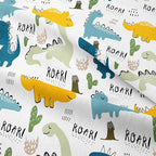 NINENINE Dinosaur Bedding Set for Kids,Queen Size Dinosaur Comforter Sets for kids boys,Blue Bedding Sets Cute Bed Set with 1 Comforter 2 Pillowcases