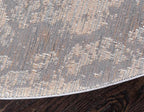 Unique Loom Rosso Collection Vintage, Geometric, Bohemian, Traditional, Distressed, Southwestern Area Rug, Round 3' 3" x 3' 3", Light Gray/Ivory