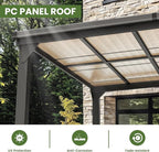 10 * 28FT Pergola,Outdoor Gazebo,Hardtop Lean to Gazebo,Wall Mounted Pergola,Pergolas Gazebos Clearance,Aluminum Frame Pergola,UV Resistant Patio Roof,Patio Awnings for Porch,Lawn,Backyard