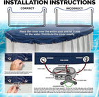 10 x 15 ft Oval Pool Covers for Above Ground Pools, Oval Winter Pool Cover, Swimming Pool Cover, Keeps Out Debris, Cold and UV Resistant, Supreme Mesh, Navy Blue