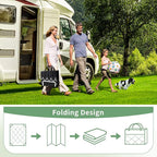 GENIMO 5' x 8' Outdoor Rug Waterproof for Patio Decor, Foldable Reversible Plastic Straw Area Rugs Mat for Camper, Outside Carpet for Rv, Deck, Porch, Picnic, Beach, Balcony, Black & White