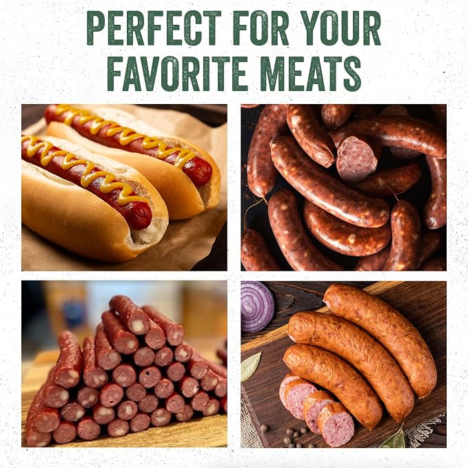LEM Products Clear Smoked Collagen Casings, 21mm, Edible Sausage Casings, Stuffs Approximately 20 Pounds Per Pack, Great for Snack Sticks, Hot Dogs, Metts, Andouille, Brats, and More, 2-Pack