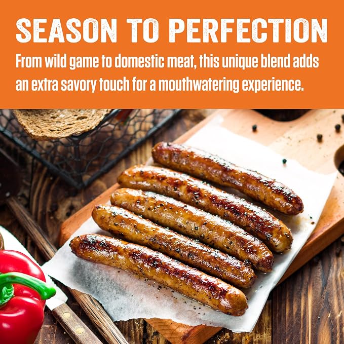 LEM Products Backwoods Hot Breakfast Fresh Sausage Seasoning, 8.3 oz Packet | Pre-Measured Seasoning for Wild Game and Domestic Meat, Seasons Up to 25 Pounds of Meat for Homemade Patties and Sausages