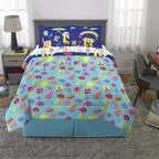 Franco Kids Bedding Super Soft Comforter and Sheet Set with Sham, 7 Piece Full Size, Spongebob Squarepants