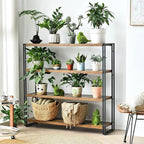 Bookshelf,4-Tier Industrial Bookcase,Rustic Wood and Metal Open Display Book Shelves Home Office,Bedroom Standing Shelf Unit,Horizontal Kitchen Shelf Organizer,Bathroom Storage Rack Mid Century 47in