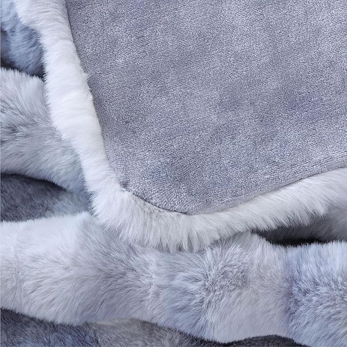 Tie-dye Blue Twin Cozy Faux Fur Blanket for Couch Bed Living Room 60x80 Furry Soft Fluffy Thick Warm Throw Blanket for Winter Home Gifts 860 GSM