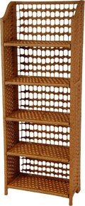 Oriental Furniture 53" Natural Fiber Shelving Unit - Honey
