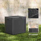 31 Gallon Outdoor Storage Box – Resin Deck Box with Lockable Lid, Waterproof Patio Furniture Storage for Tools, Garden & Yard Organization