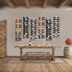 Sorbus Wall Mount Wine Rack – Holds 12 Bottles – Black Metal Wine Bottle Holder for Wall, Modern Wine Rack for Home Bar, Kitchen