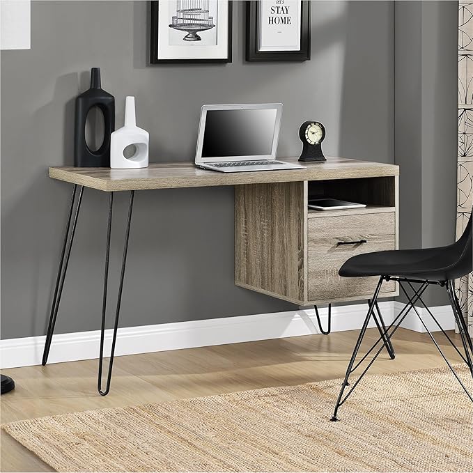 Ameriwood Home Landon Desk, Weathered Oak