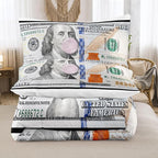 Tailor Shop Money Comforter Sets King Size Money Bedding Sets for Boys Kids Teens Money 100 Dollar Bill Comforter Sets Quilt Set All Season with 1 Comforter 2 Pillowcases……