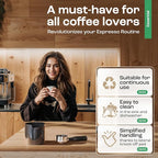 Knock Box for Coffee Grounds - Innovative Barista Accessory with Improved Handling - Coffee Knock Box for Espresso Machine, Black