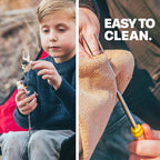 MalloMe Smores Sticks for Fire Pit - Accessories for Campfire Marshmallow Roasting Sticks Smores Kit Outdoor - Smore Skewers Hot Dog Fork For Outside, Camping Essentials Bonfire Gear Long 32" 10 Pack