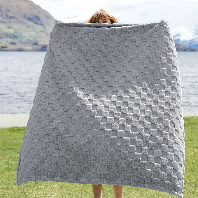 Bedsure GentleSoft Twin Blanket for Bed Silver Grey - Super Soft Cozy Blankets for Women Men Girls, Cute Fuzzy Fleece Throws for Bedroom Couch, 60x80 Inches