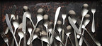 Matte Silverware Set, 18/10 Stainless Steel Satin Flatware, Modern Brushed Finish Cutlery, Dishwasher Safe & Durable, Built to Last (60-Piece, Sleek)
