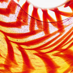 Luxury Lane Hand Blown Abstract Sun Conure Sommerso Art Glass Sculpture for Home Decor 15 inch Tall Centerpiece Table Decoration