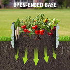 WORKPRO 3Pcs 2x2x1ft Galvanized Raised Garden Bed Set, Rust & Corrosion Protection, Easy Assembly, Safe Edge, Ideal for Vegetables & Flowers, Green