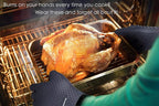 KITCHEN PERFECTION Silicone Smoker Oven Gloves-Extreme Heat Resistant BBQ Gloves-Handle Hot Food Right on Your Grill Fryer & Pit|Waterproof Grilling Cooking Baking Mitts|Superior Value Set +3 Bonuses | Waterproof, 5-Finger Design For A Better Grip, for...