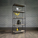 Sauder North Avenue Tall Bookcase/Bookshelf, for TVs up to 36", Charter Oak finish