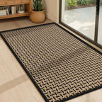 LEKEEPGO Door Mat Indoor Entrance 24"x36", Absorbent Indoor Door Mat, Non Slip Rubber Backing Inside Door Mats, Washable Floor Mat, Low-Profile Doormat for Front Door, Entryway, Entrance, Black