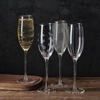Mikasa Cheers Set of 4 Platinum Rim Champagne Flutes, 8 Ounce