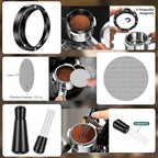 7 Pack Espresso Accessories Kit,58mm Espresso Tool Kit | Espresso Tamping Station | Coffee Distributor Tamper | WDT Tool | Dosing Funnel | Expresso Puck Screen | Christmas Gift for Espresso Lovers