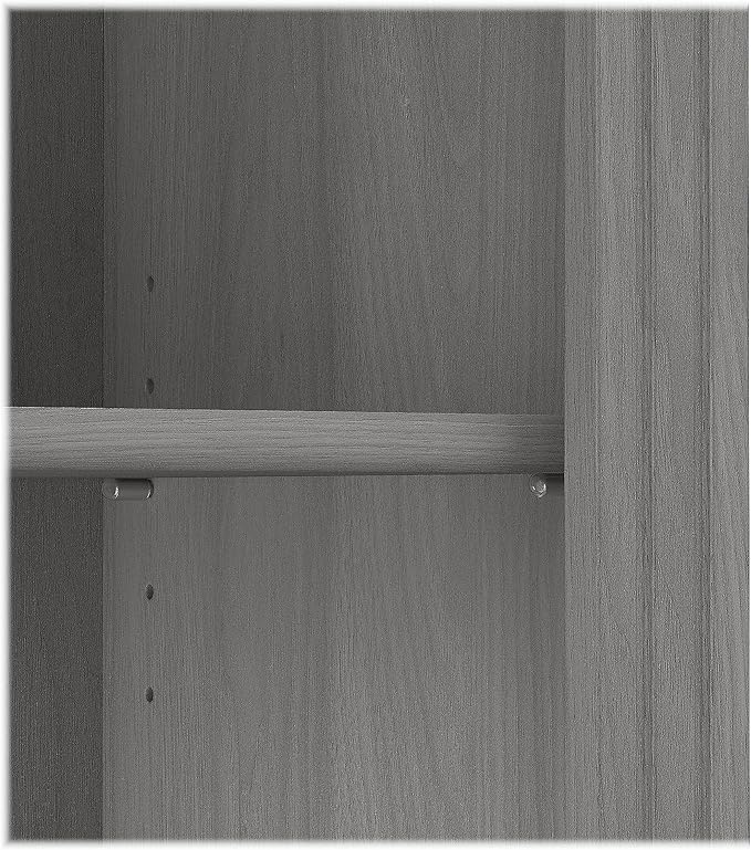 Bush Furniture Saratoga Tall 5 Shelf Bookcase in Modern Gray