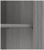 Bush Furniture Saratoga Tall 5 Shelf Bookcase in Modern Gray