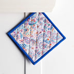 Maison d' Hermine Pot Holders 100% Cotton Potholders (8" x 8", Pack of 1) | Heat Resistant Hot Pads with Loop BBQ Cooking Baking Farmhouse Kitchen Handling Hot Pans Spring Summer - Indian Floral