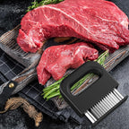 Meat Tenderizer Tool with 48 Stainless Steel Blades, Heavy-Duty Needle Tenderizer for Steak, Beef, Pork & Chicken, Kitchen Cooking Gadgets Tools Black