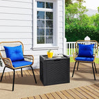 YITAHOME 32 Gallon Rattan Deck Box, Indoor Outdoor Storage Box for Patio Furniture, Pool Accessories, Cushions, Garden Tools, Sports Equipment, Waterproof Resin with Lockable Lid & Side Handles, Black