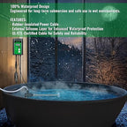 1500W Immersion Water Heater for Bathtub & Swimming pool – Portable Fully Submersible Electric Heater with Temp Control & GFCI for Hot Tub, Above Ground Pool, Inflatable Poo & Baptistry