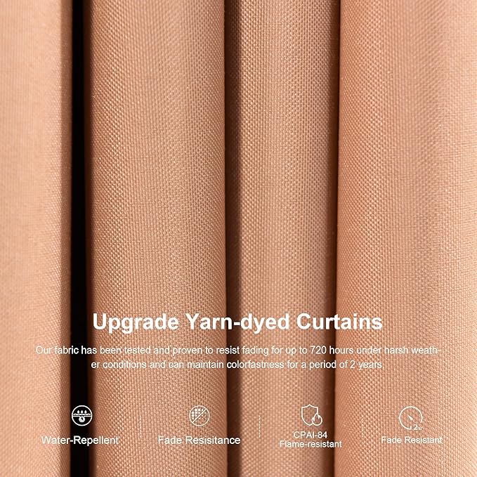 PURPLE LEAF 14' X 28' Outdoor Hardtop Gazebo Patio Wide Aluminum Frame Metal Double Roof with Heavy Duty Netting and Curtains for Permanent Hard Top Pavilion Screen Khaki