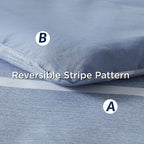 Bedsure Twin Comforter Set 5 Pieces, Blue White Striped Twin Bedding Sets All Season Bed Set, Twin Bed in a Bag with Comforter, Sheets, Pillowcase & Sham