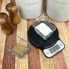 Escali Telero Digital Food Scale, Multi-Functional Kitchen Scale, Precise Weight Measuring and Portion Control, 7.62 x 6.1 x 1.28 inches, Black (T136)