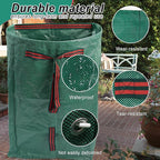 53 Gallon 1/2/3-Pack Leaf bags,Large Yard Dustpan-Type Reusable Lawn Yard Waste Bags,Foldable Garden Leaf Collector Bags for Leaves,Debris,Clippings,Lawn Trash
