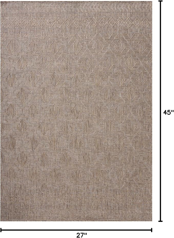 Loloi Amber Lewis Topanga Collection TOP-06 Natural/Mist 2'-3" x 3'-9" Indoor/Outdoor Area Rug