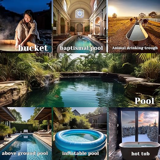 1800W Fully Submersible Water Heater for Hot Tub & Above Ground Pool – Portable Immersion Electric Heater with GFCI & Thermostat for Bathtub, Inflatable Pool, Baptistry, Sap and Bucket