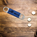 Rico Industries NFL Laser Engraved Bar Blade Faux Leather Laser Engraved Bar Blade - Great Beverage Accessory for Game Day