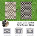 OLANLY Reversible Outdoor Rug 6x9 ft Clearance, Waterproof Outdoor Plastic Straw Rug with Interlacing Pattern, RV Mat for Patio, Camping, Balcony, Deck, Backyard, Black & Beige