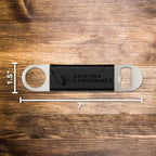 Rico Industries NFL Laser Engraved Bar Blade Faux Leather Laser Engraved Bar Blade - Great Beverage Accessory for Game Day
