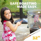 MalloMe Smores Sticks for Fire Pit - Accessories for Campfire Marshmallow Roasting Sticks Smores Kit Outdoor - Smore Skewers Hot Dog Fork For Outside, Camping Essentials Bonfire Gear Long 32" 10 Pack