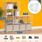 TUMUCUTE Closet Organizer,12-Cube Closet Organizers and Storage,Closet Cabinet Metal Shelf Rack Storage Shelves Bookshelf,Toy Organizers and Storage Bins