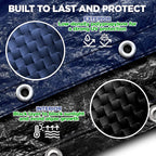 12 x 24 ft Oval Pool Covers for Above Ground Pools, Oval Winter Pool Cover, Swimming Pool Cover, Keeps Out Debris, Cold and UV Resistant, Supreme Mesh, Navy Blue