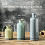 Flower Vase Set of 3, Ceramic Neutral Vases Home Decor, Pottery Rustic Farmhouse Decorative Vases Modern Decor for Table Mantel Entryway Bookshelf Living Room Kitchen Bedroom - Multicolor