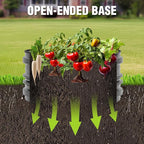 WORKPRO 3Pcs 2x2x1ft Galvanized Raised Garden Bed Set, Rust & Corrosion Protection, Easy Assembly, Safe Edge, Ideal for Vegetables & Flowers, Dark Gray